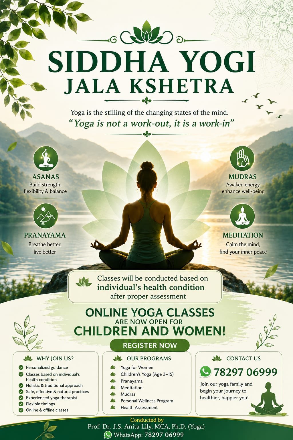 Siddha Yogi Jala Kshetra - Yoga and Meditation Programs